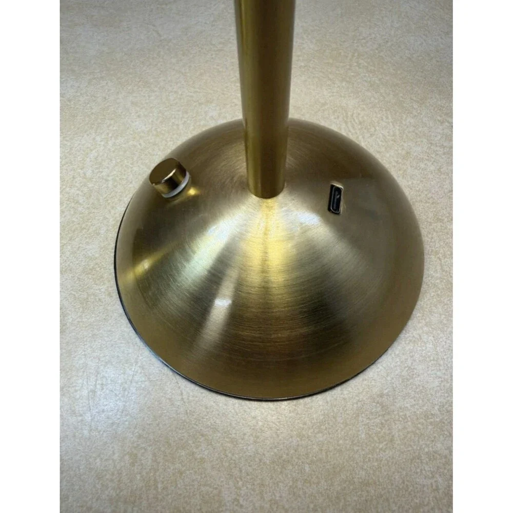 Two Small USB Touch Lamps Gold Brass Cute